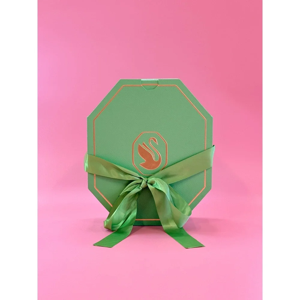 Swarovski Mint Green Octagonal Jewelry Presentation Box Necklace Bracelet Earrin